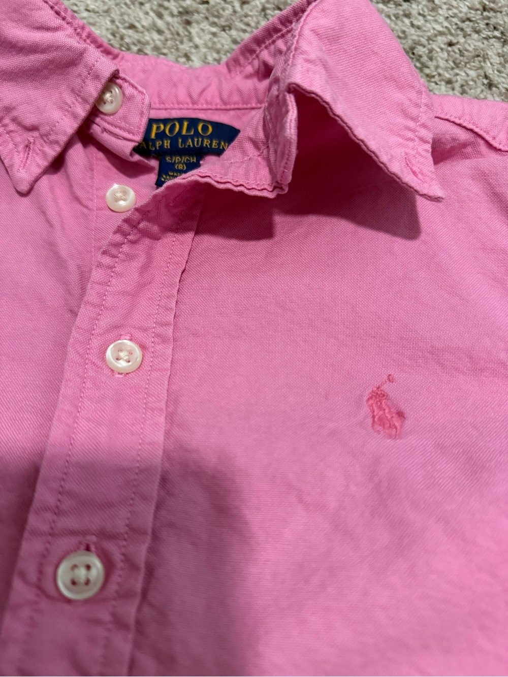 Polo by Ralph Lauren Kids Bright Pink Button-Down Oxford Shirt